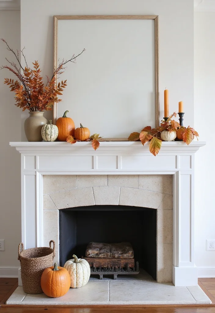 10 Above Fireplace Ideas for Strong Decorative Impact - 6. Seasonal Decor Rotations