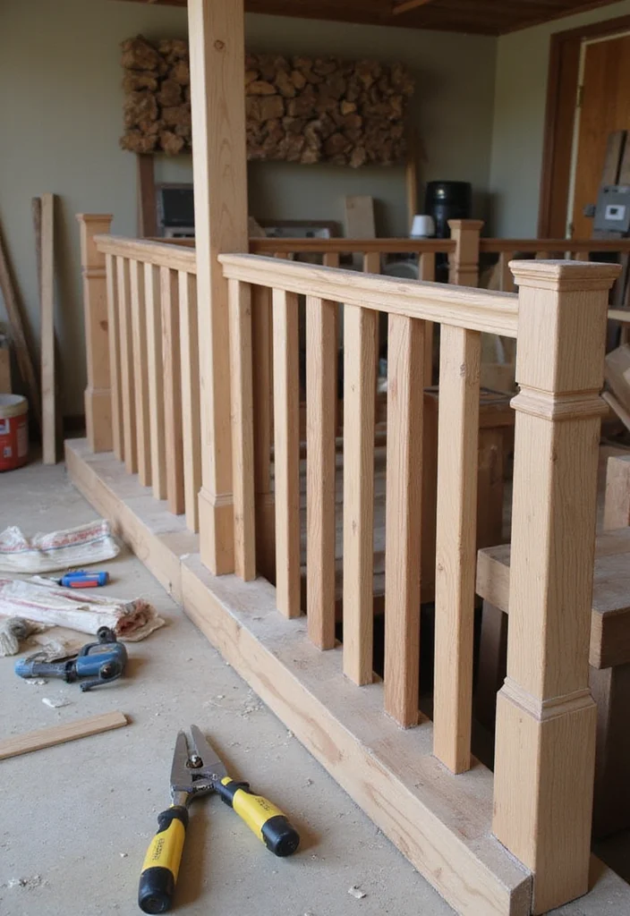 10 Basement Stair Railing Ideas for Safe Stylish Lines - 10. DIY Wood Railing Projects