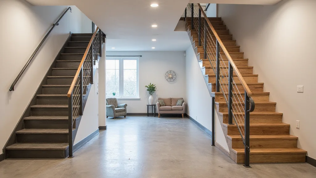 10 Basement Stair Railing Ideas for Safe Stylish Lines