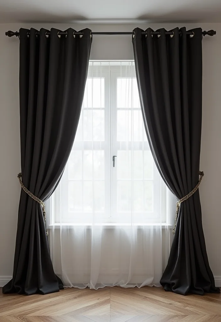 10 Basement Window Treatments Ideas for Light and Privacy - 8. Chic Blackout Curtains