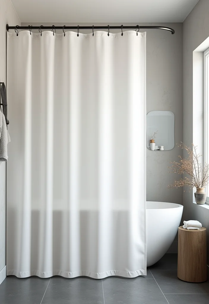 10 Bath Curtain Ideas for Quick Fresh Updates - 10. Biodegradable PVC Alternatives