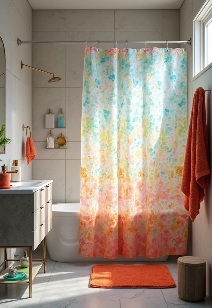 10 Bath Curtain Ideas for Quick Fresh Updates - 2. Recycled Plastic Power