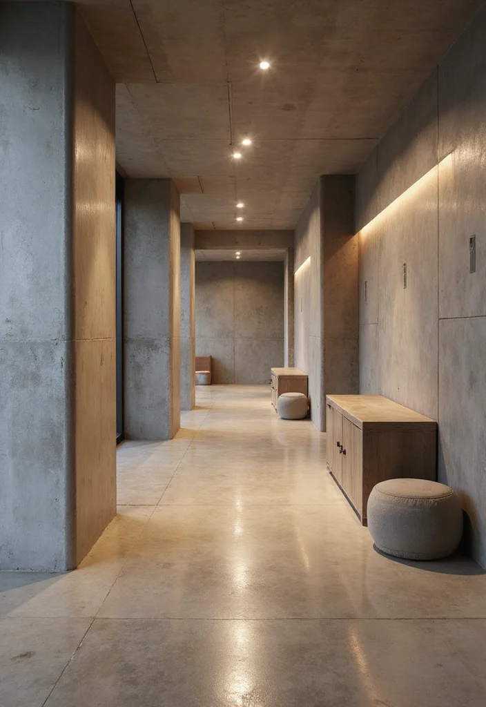 10 Concrete Basement Wall Ideas for an Industrial Modern Look - 2. Polished Concrete for a Sleek Look