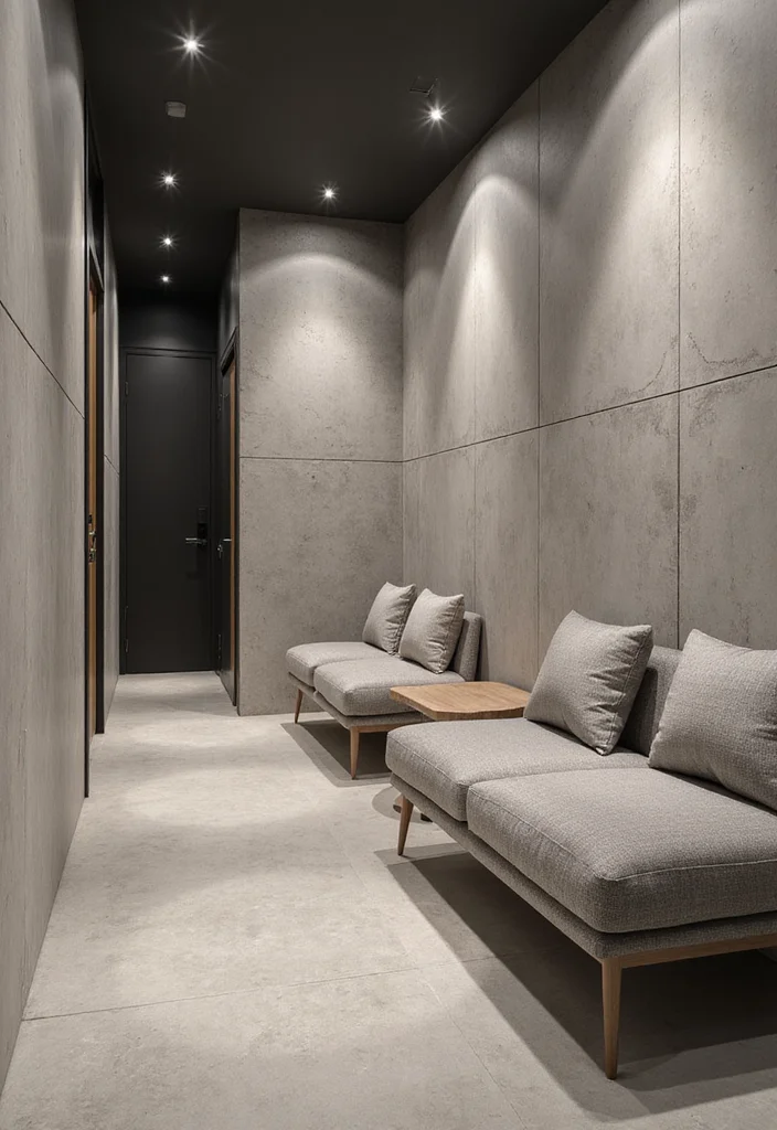 10 Concrete Basement Wall Ideas for an Industrial Modern Look - 5. Concrete Panels for Quick Makeover