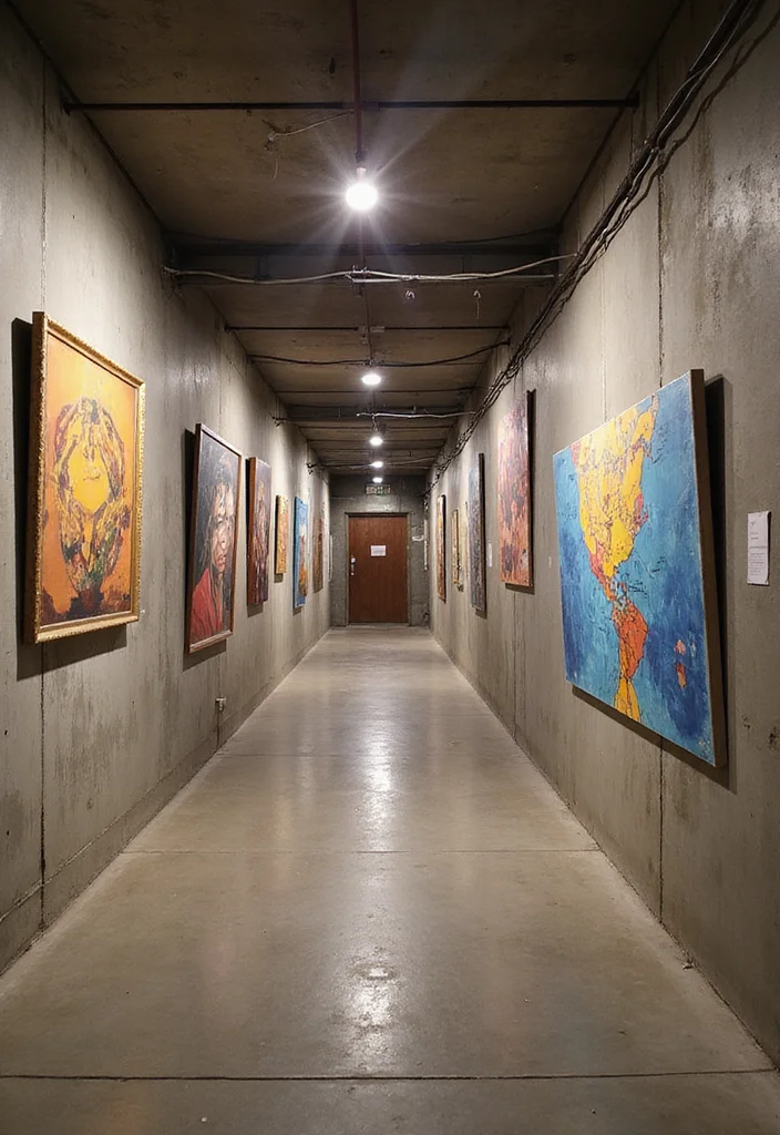 10 Concrete Basement Wall Ideas for an Industrial Modern Look - 9. Concrete Wall Art Installations