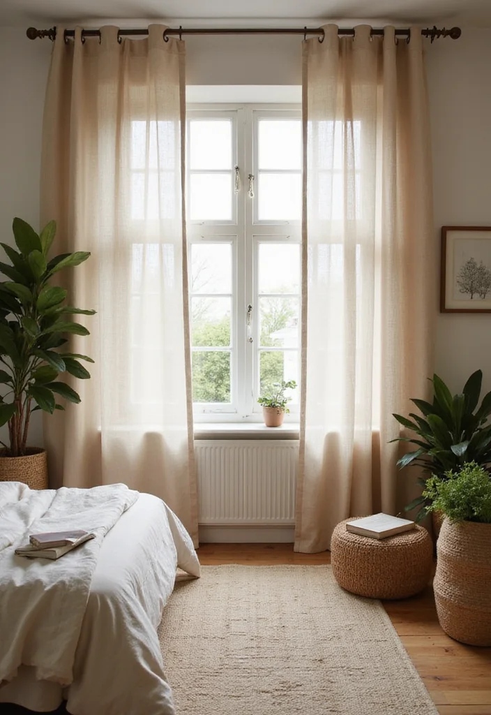 10 Curtain Ideas DIY for Easy Budget Friendly Makeovers - 3. Natural Fiber Curtains