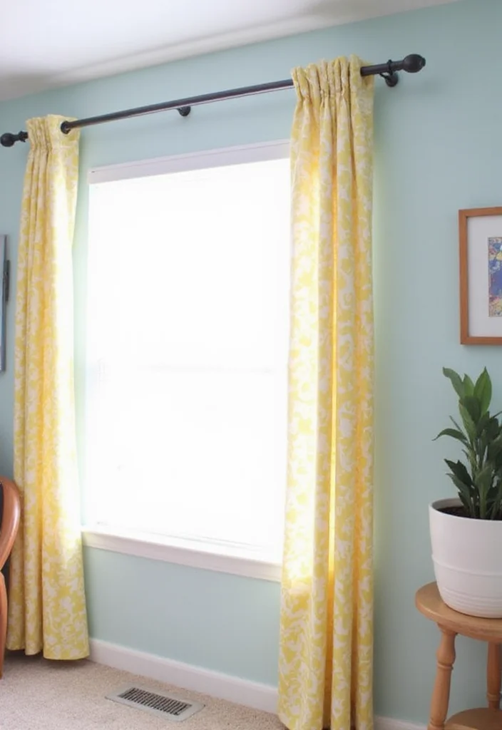 10 Curtain Rod Decor Ideas for Simple Stylish Accents - 3. DIY Painted Curtain Rods for Personal Flair