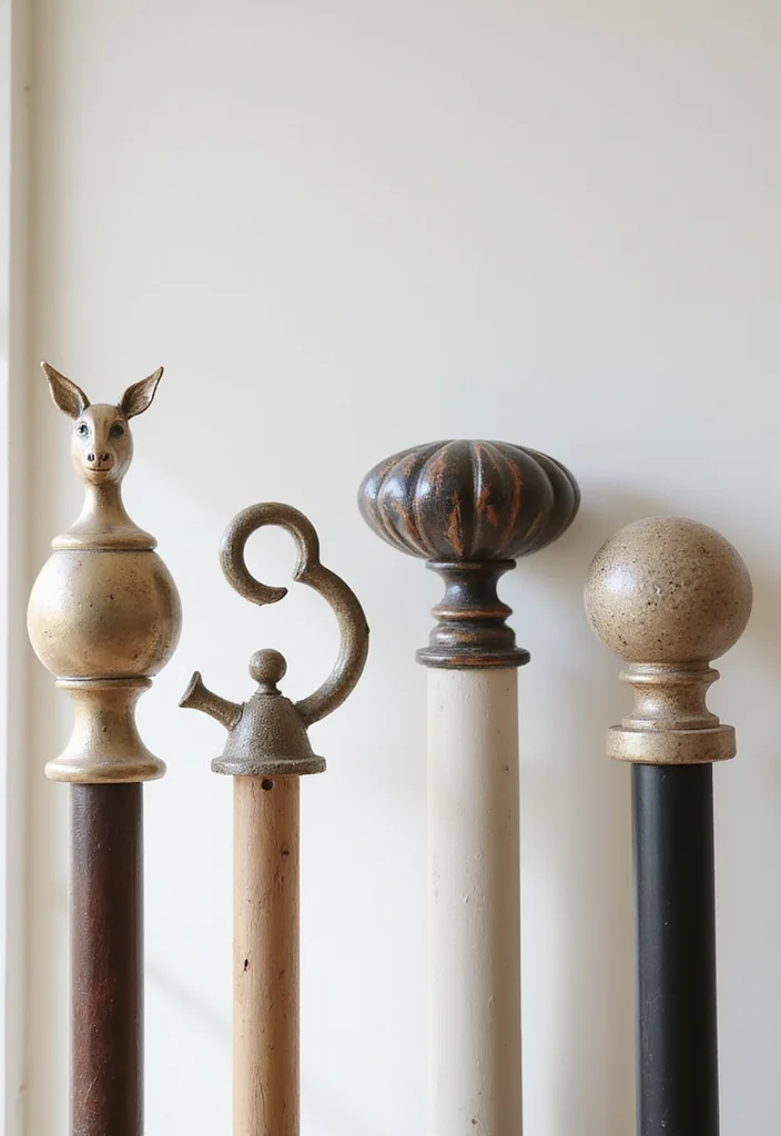 10 Curtain Rod Decor Ideas for Simple Stylish Accents - 5. Finials That Wow