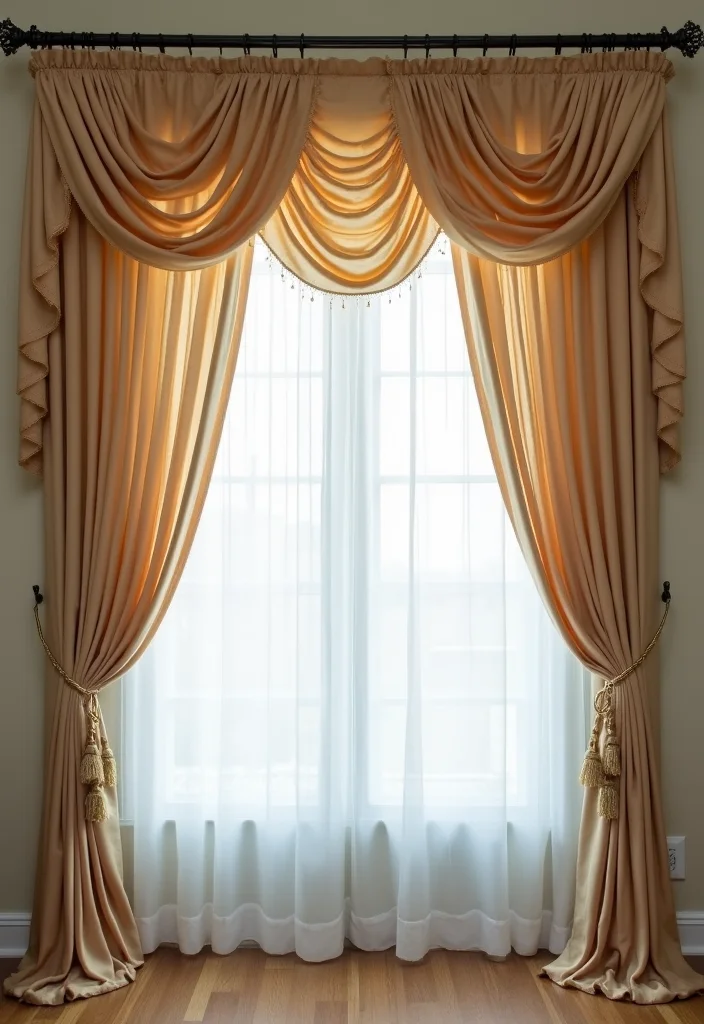 10 Curtain Rod Decor Ideas for Simple Stylish Accents - 6. Layered Curtain Rods for Depth