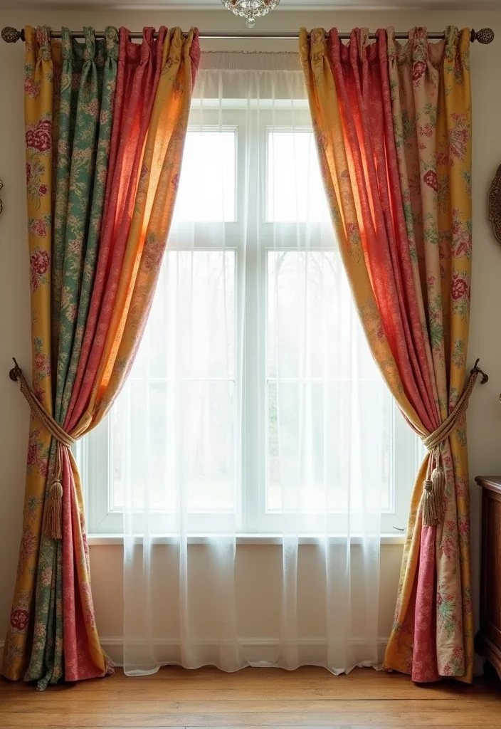 10 Curtain Ties Ideas for Neat Functional Finishing - 3. Vintage Fabrics