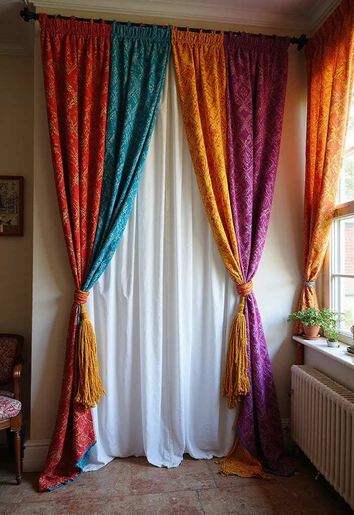 10 Curtain Ties Ideas for Neat Functional Finishing - 6. Colorful Macramé