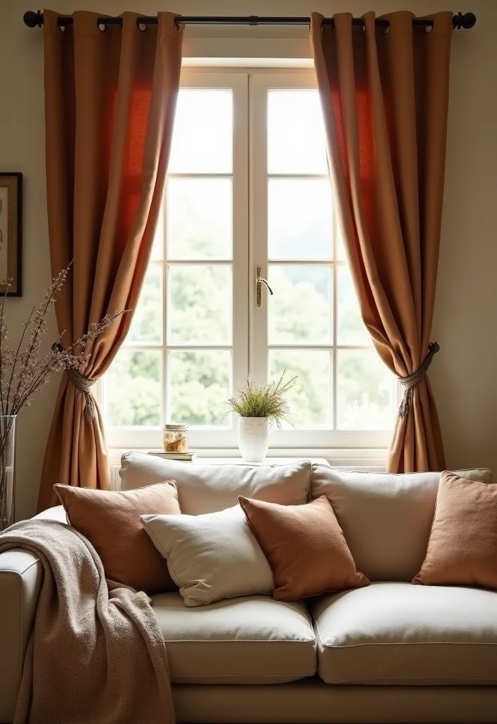 10 Curtain Ties Ideas for Neat Functional Finishing - 7. Natural Twigs and Branches