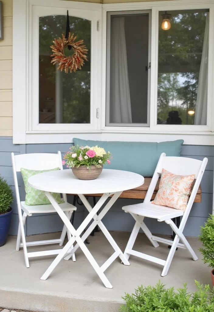 10 Front Porch Extension Ideas for Added Space and Function - 2. Incorporate a Folding Table