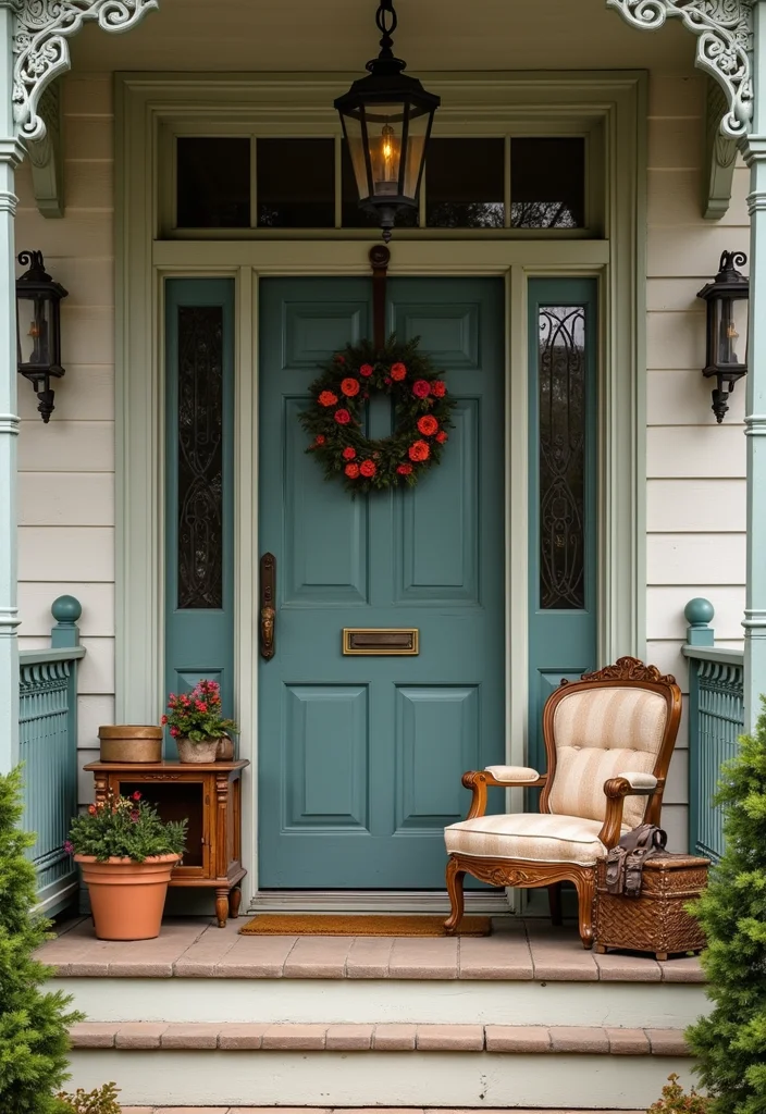 10 Front Porch With Steps Ideas for Better Entry Appeal - 5. Vintage Charm