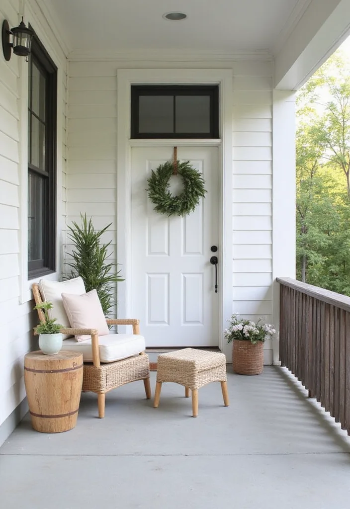 10 Front Porch With Steps Ideas for Better Entry Appeal - 6. Minimalist Design