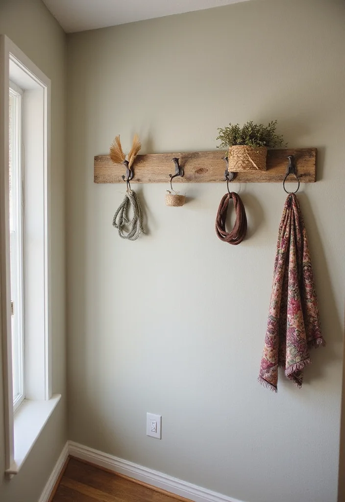 10 Hall Wall Decor Ideas for a Welcoming Pathway - 9. Hooks and Racks