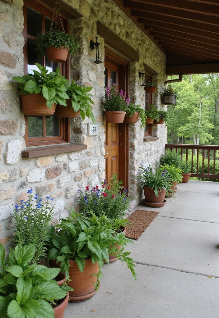 10 Porch Wall Decor Ideas for Inviting Outdoor Style 12 10 Porch Wall Decor Ideas for Inviting Outdoor Style - 2. Rustic Wall Planters