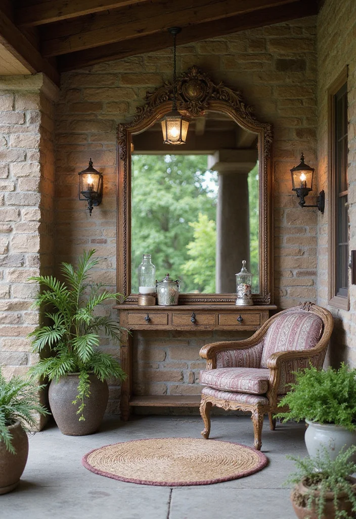 10 Porch Wall Decor Ideas for Inviting Outdoor Style 74 10 Porch Wall Decor Ideas for Inviting Outdoor Style - 8. Rustic Mirrors