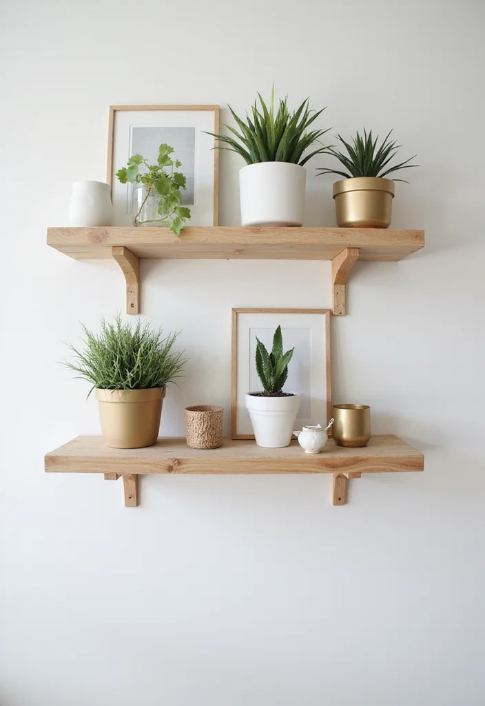 10 Small Wall Decor Ideas for Compact Stylish Accents - 1. Floating Shelves with Minimalist Accents