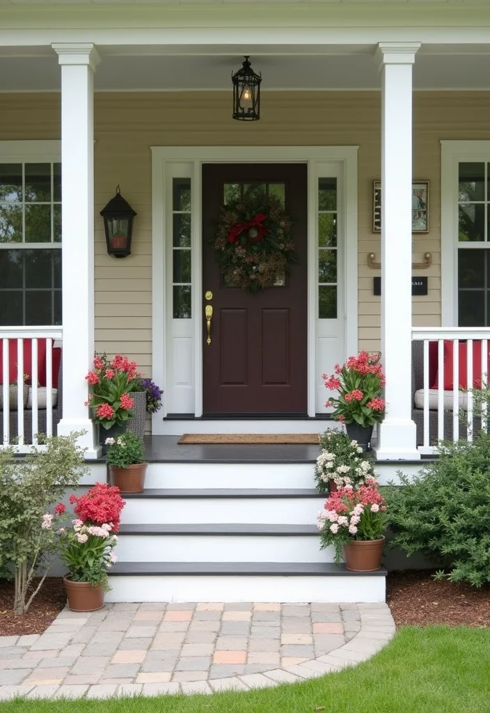 10 Split Level Front Porch Ideas for Structured Entry Design - 10. Personal Touches