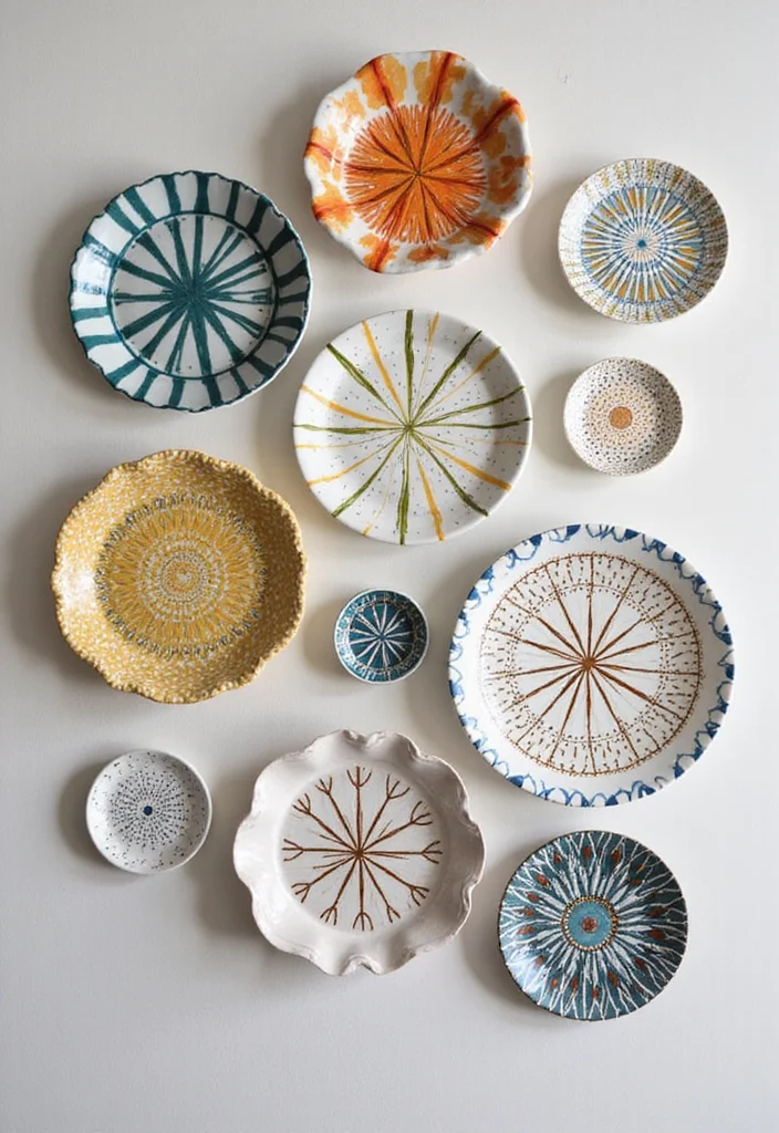 10 Wall Plate Decor Ideas for Artistic Arrangements - 5. Geometric Patterns