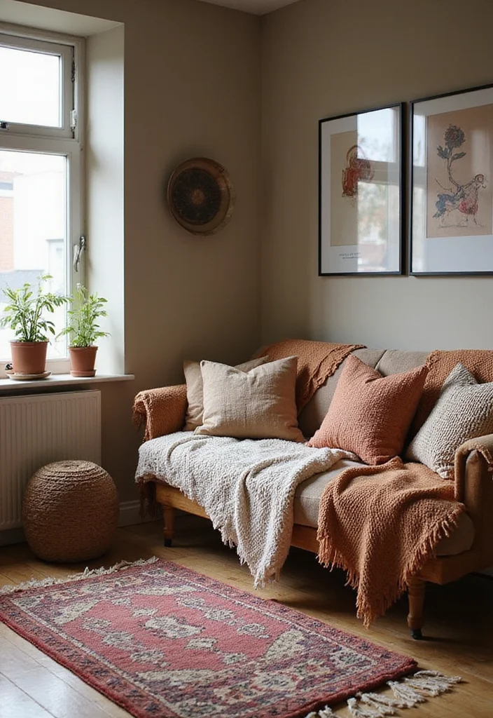 12 Basement Apartment Ideas for Functional Private Living - 10. Warm Up with Textiles