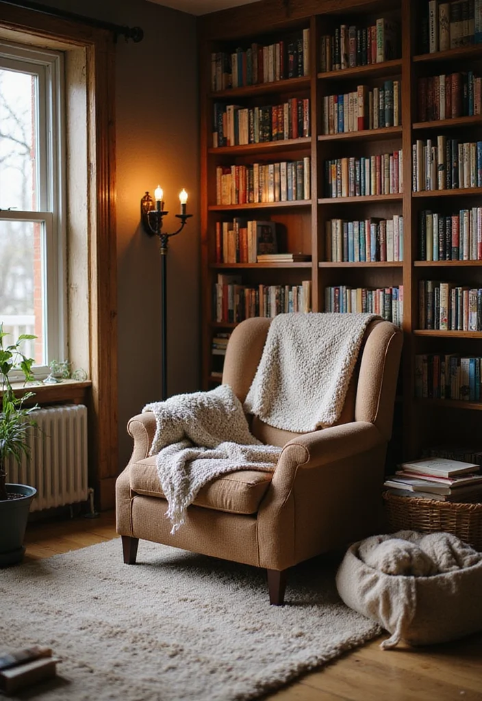 12 Basement Rec Room Ideas for Fun Family Activities - 4. Cozy Reading Nook