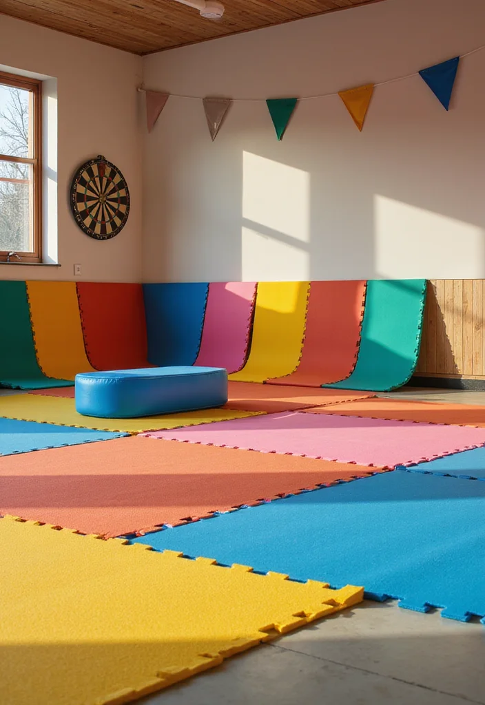 12 Basement Rec Room Ideas for Fun Family Activities - 5. Exercise and Game Area