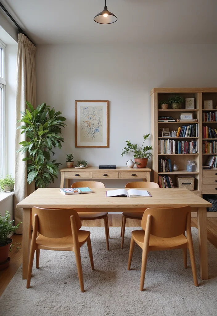 12 Basement Rec Room Ideas for Fun Family Activities - 8. Homework and Study Hub