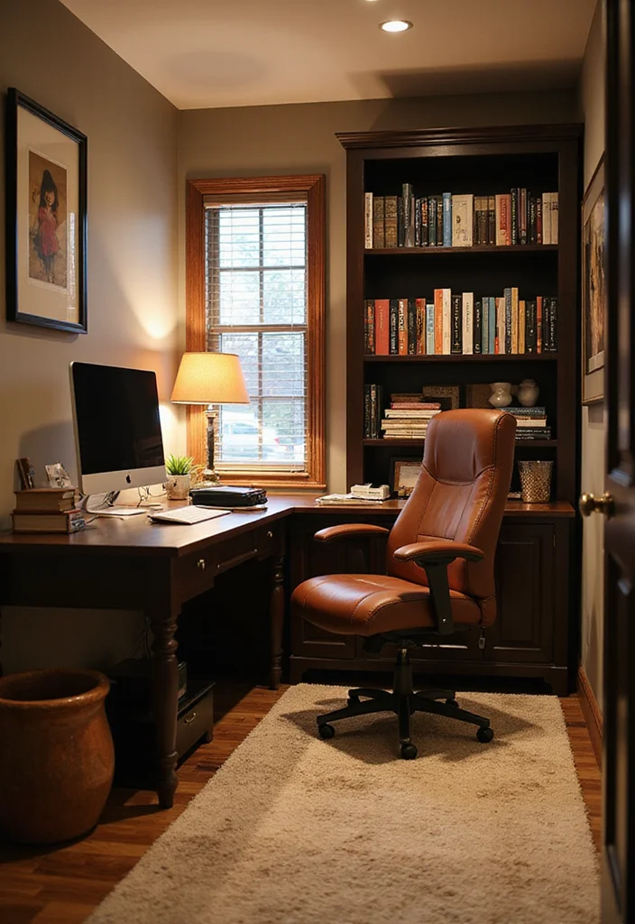 12 Basement Studio Ideas for Creative Productive Space - 5. Home Office Retreat