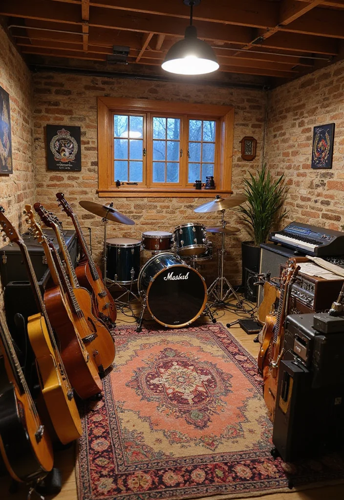 12 Basement Studio Ideas for Creative Productive Space - 6. Music Studio Vibes