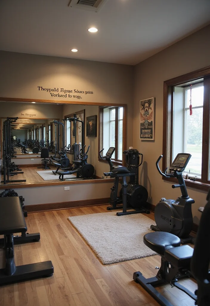 12 Basement Studio Ideas for Creative Productive Space - 7. Cozy Home Gym