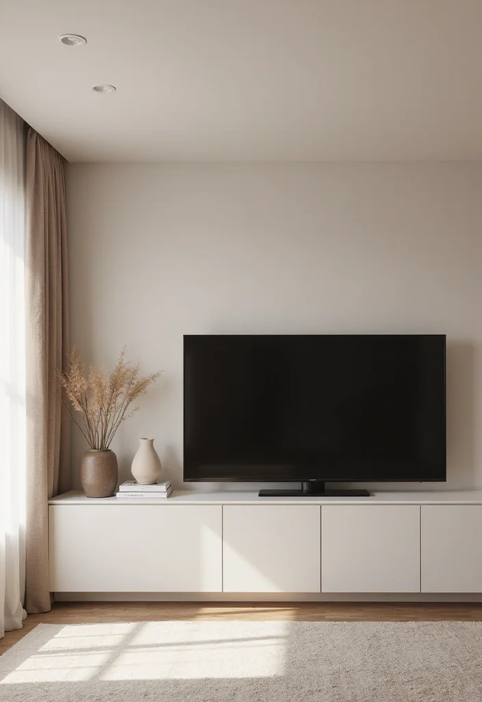 12 Basement TV Wall Ideas for Sleek Organized Viewing - 11. Minimalist Color Schemes