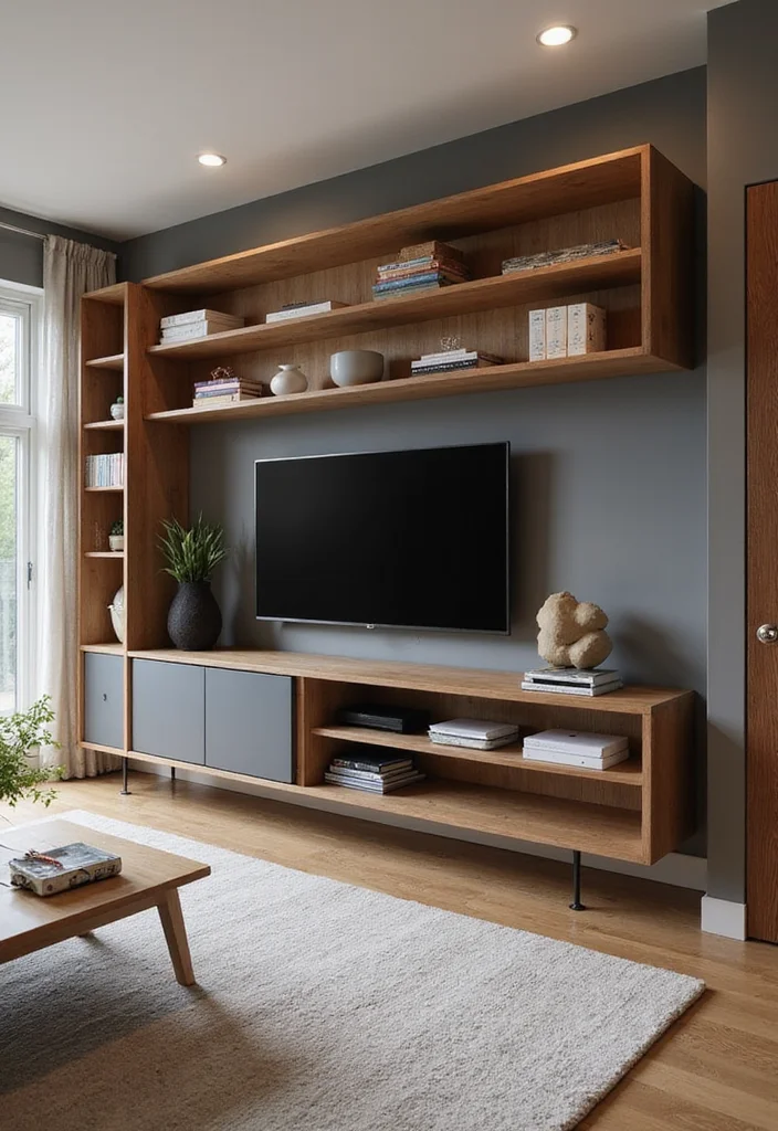 12 Basement TV Wall Ideas for Sleek Organized Viewing - 6. Stylish Media Consoles