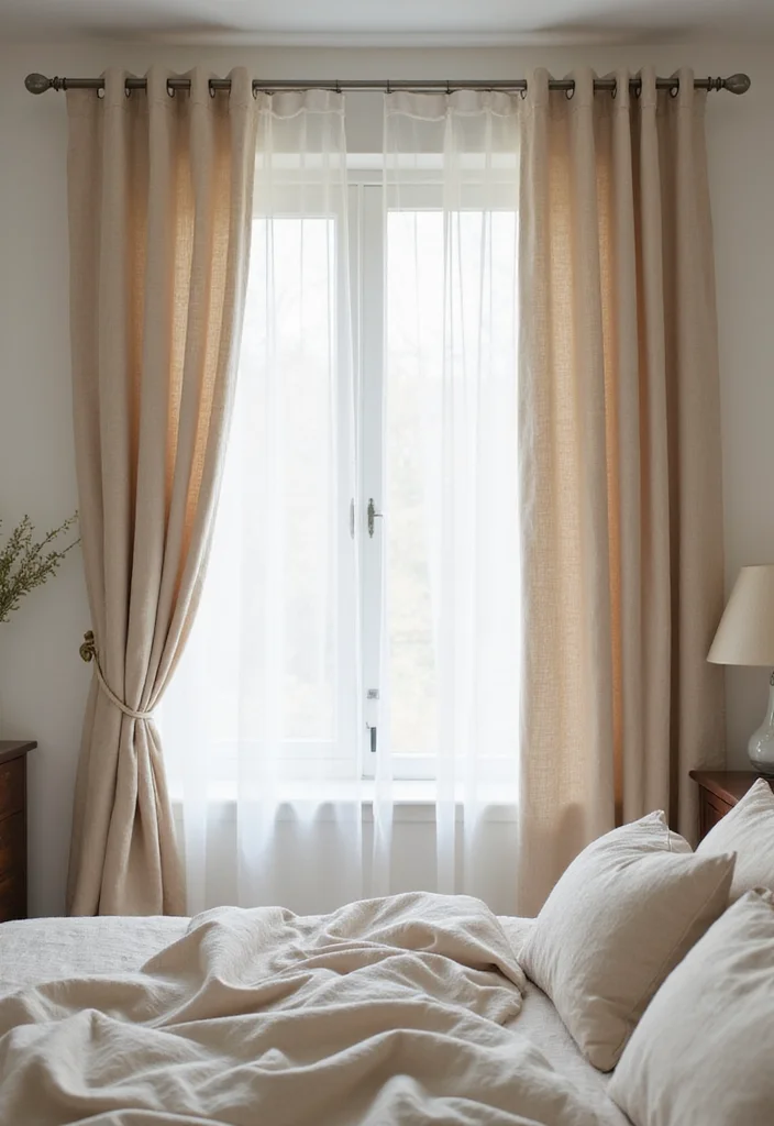 12 Curtain Drapes Ideas for Soft Flowing Texture - 2. Linen Luxe
