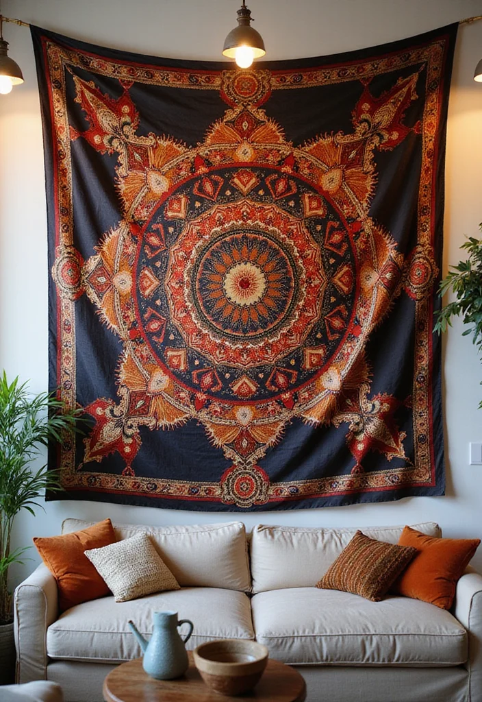 12 DIY Room Decor Ideas Wall Decorations for Easy Makeovers - 5. Tapestry Magic