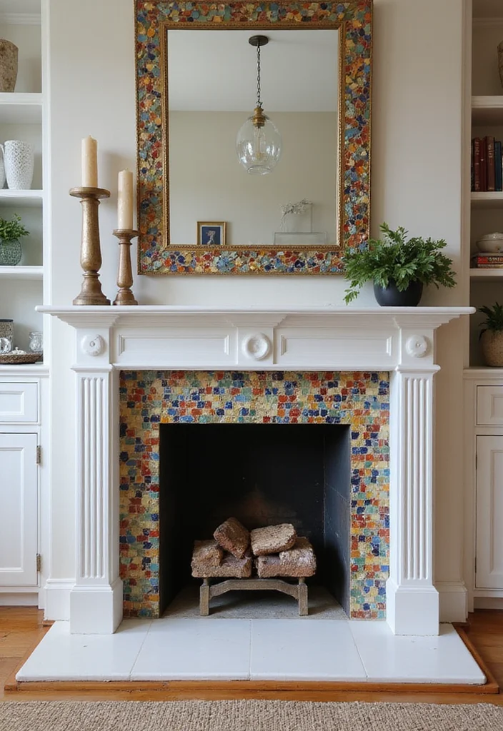 12 Fireplace Tile Ideas for Durable Stylish Finishes - 2. Recycled Glass Tiles