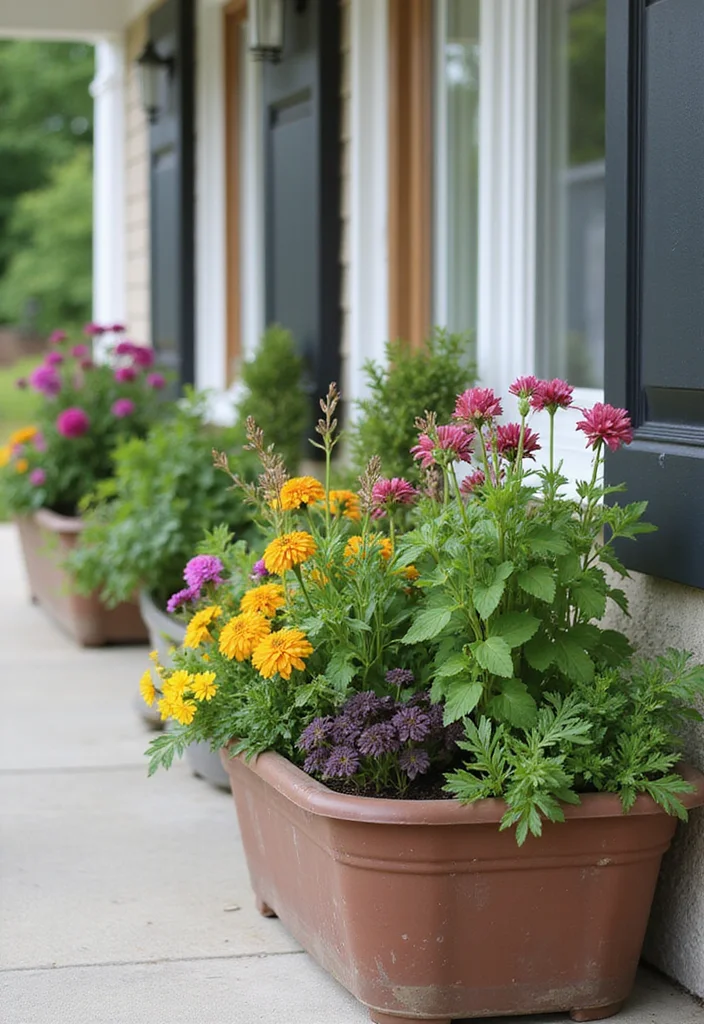 12 Front Porch Deck Ideas for Practical Outdoor Use - 10. Planter Boxes