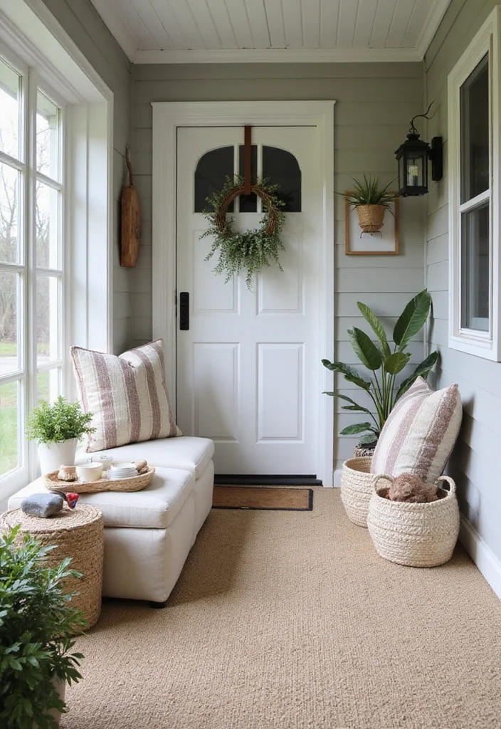 12 Front Porch Deck Ideas for Practical Outdoor Use - 11. Multi-Functional Accessories