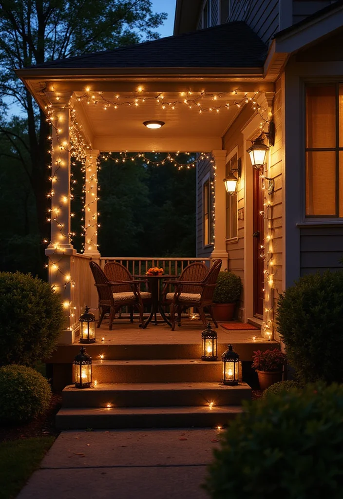 12 Front Porch Deck Ideas for Practical Outdoor Use - 5. Solar Lighting
