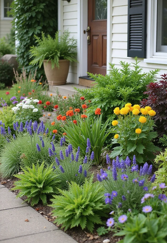 12 Front Porch Landscaping Ideas for Fresh Curb Appeal 1 12 Front Porch Landscaping Ideas for Fresh Curb Appeal - 1. Native Plant Garden Beds