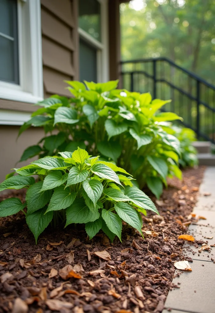 12 Front Porch Landscaping Ideas for Fresh Curb Appeal 122 12 Front Porch Landscaping Ideas for Fresh Curb Appeal - 12. Eco-Friendly Mulch