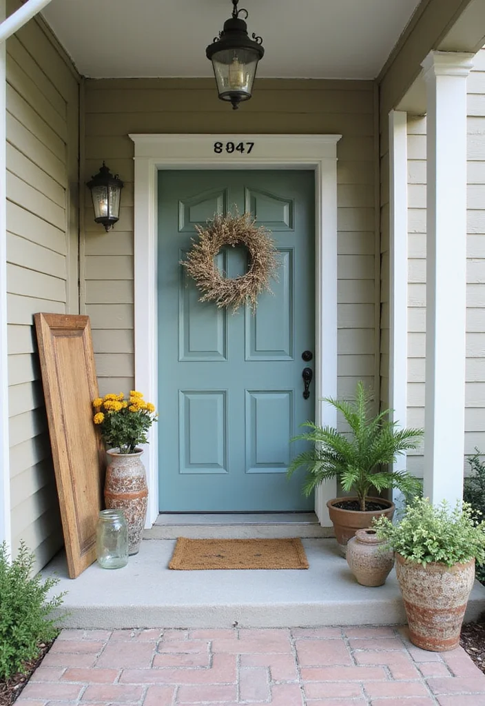 12 Front Porch Landscaping Ideas for Fresh Curb Appeal 34 12 Front Porch Landscaping Ideas for Fresh Curb Appeal - 4. Upcycled Decor Items