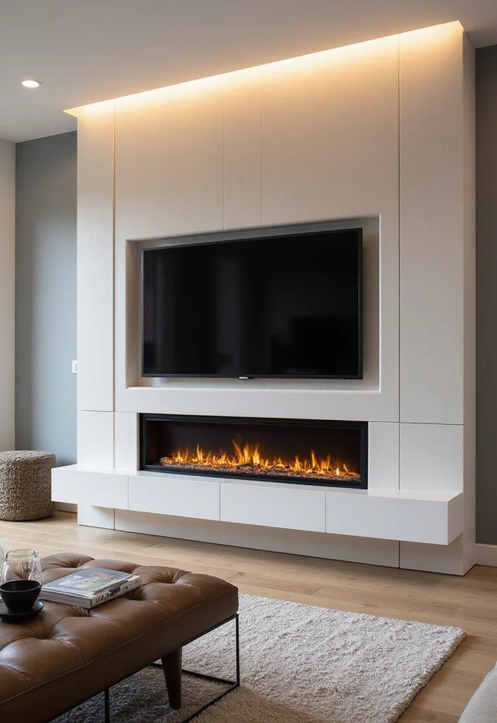 12 Living Room Fireplace Wall Ideas for a Defined Focal Point - 6. Integrated Media Center