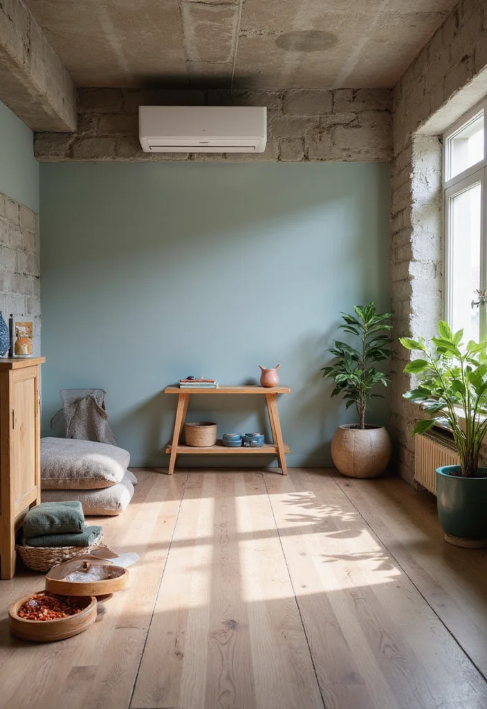 12 Modern Basement Ideas for Clean Updated Living Space - 8. Serene Yoga Studio