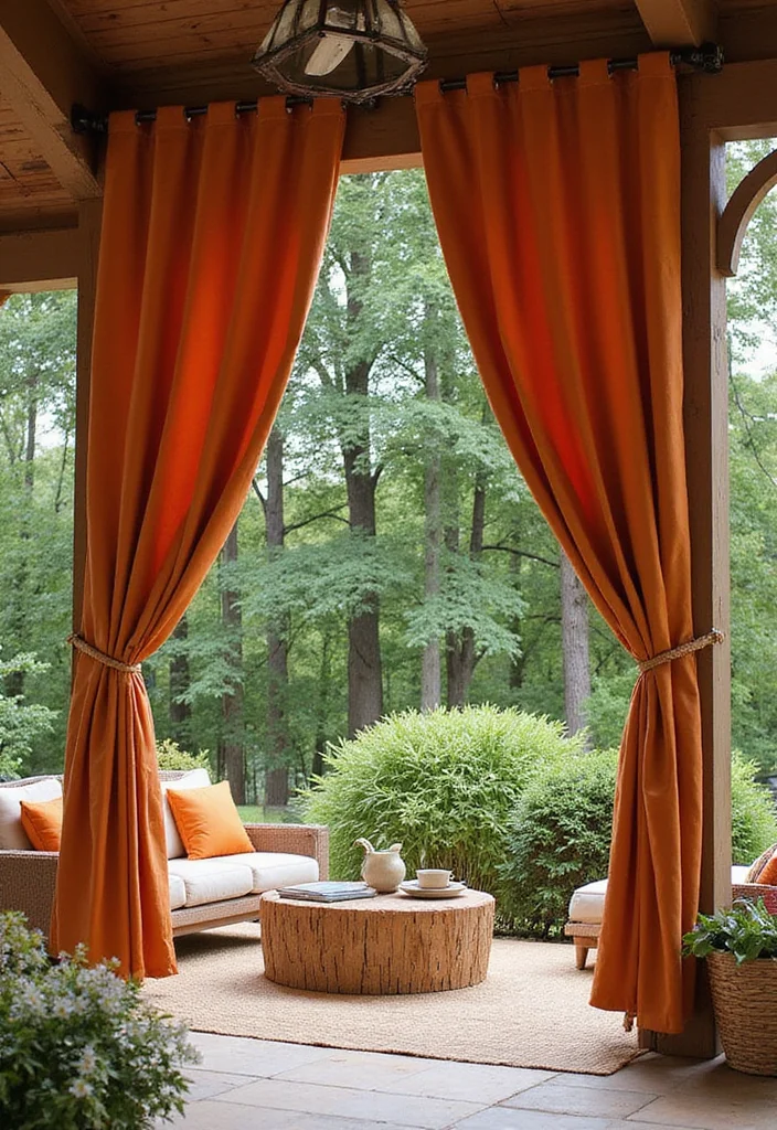 12 Outdoor Curtain Ideas for Cozy Weather Friendly Spaces 23 12 Outdoor Curtain Ideas for Cozy Weather Friendly Spaces - 3. Weather-Resistant Canvas