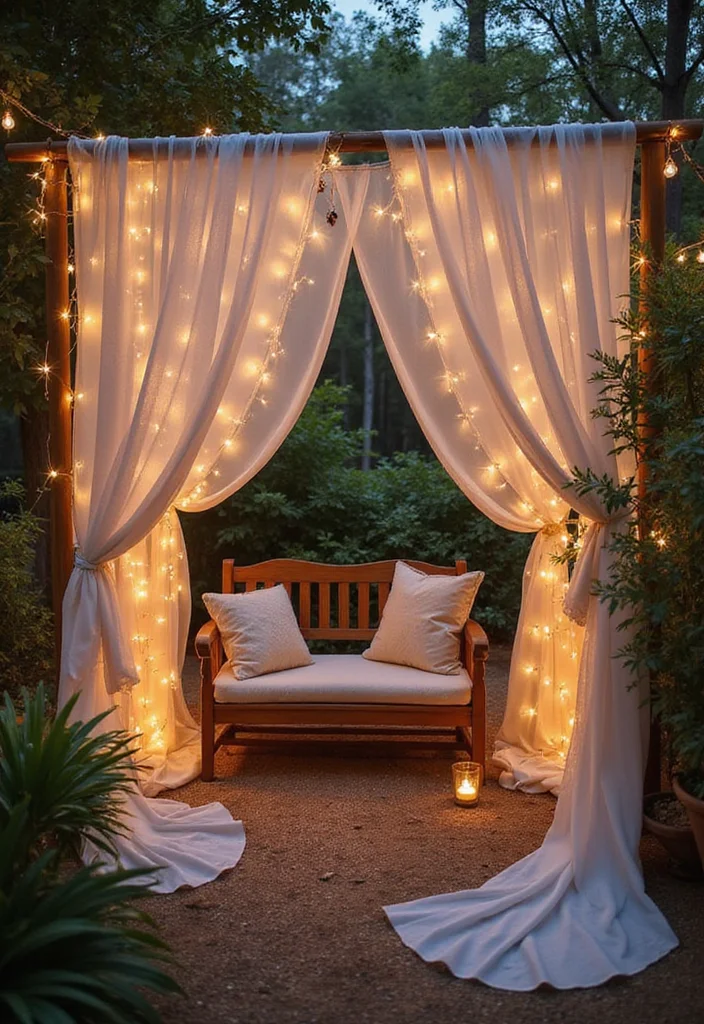 12 Outdoor Curtain Ideas for Cozy Weather Friendly Spaces 45 12 Outdoor Curtain Ideas for Cozy Weather Friendly Spaces - 5. Upcycled Sheer Curtains