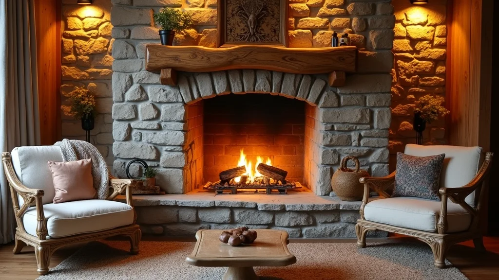 12 Rustic Fireplace Design Ideas for Natural Warm Texture
