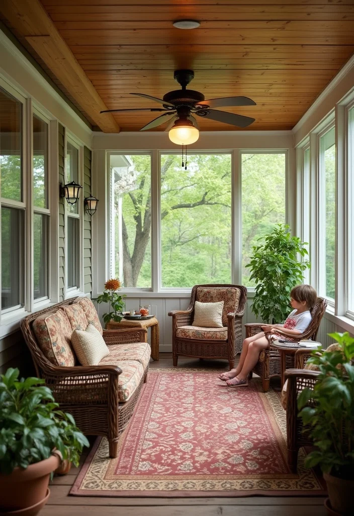 12 Screened In Front Porch Ideas for Comfortable Bug Free Living - 10. Family-Friendly Space