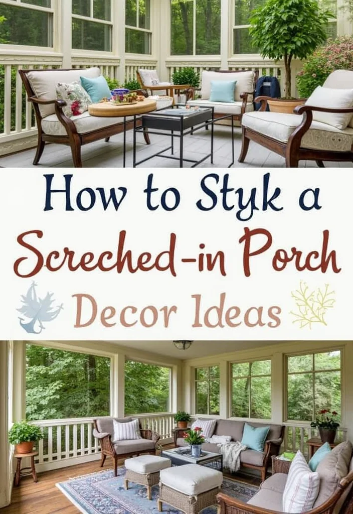 12 Screened In Front Porch Ideas for Comfortable Bug Free Living - 11. Seasonal Decor Ideas